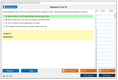 Nutanix NCA-5.20 Nutanix Certified Associate (NCA) 5.20 Exam Practice test exam simulator test engine exam Prep practice test questions answers Image 10