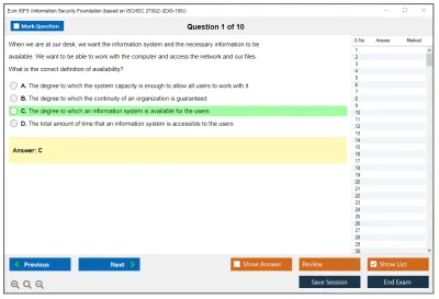 Exin ISFS Information Security Foundation (based on ISO/IEC 27002) (EX0-105) Practice test exam simulator test engine exam Prep practice test questions answers Image 1