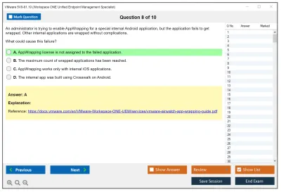 VMware 5V0-61.19 Workspace ONE Unified Endpoint Management Specialist Practice test exam simulator test engine exam Prep practice test questions answers Image 8
