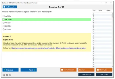 Blockchain CBSA BTA Certified Blockchain Solution Architect Practice test exam simulator test engine exam Prep practice test questions answers Image 8