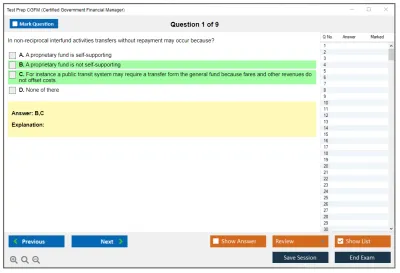 Test Prep CGFM Certified Government Financial Manager Practice test exam simulator test engine exam Prep practice test questions answers Image 1