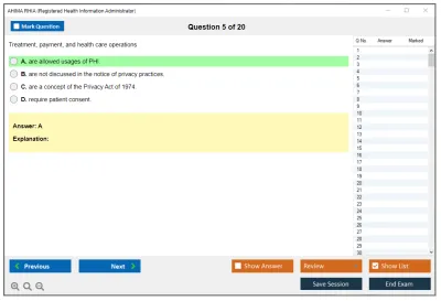 AHIMA RHIA Registered Health Information Administrator Practice test exam simulator test engine exam Prep practice test questions answers Image 5