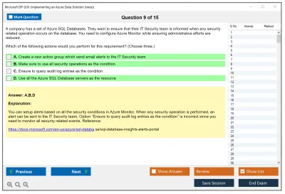 Microsoft DP-200 Implementing an Azure Data Solution  Practice test exam simulator test engine exam Prep practice test questions answers Image 9