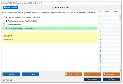 VMware 2V0-21.19D Professional vSphere 6.7 Delta Exam 2019 Practice test exam simulator test engine exam Prep practice test questions answers Image 8