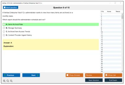 Veritas VCS-322 Administration of Veritas Enterprise Vault 12.x Practice test exam simulator test engine exam Prep practice test questions answers Image 9