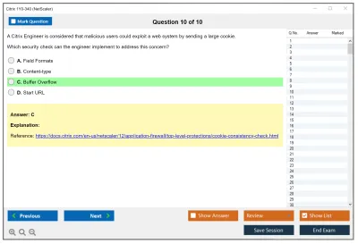 Citrix 1Y0-340 NetScaler Practice test exam simulator test engine exam Prep practice test questions answers Image 10
