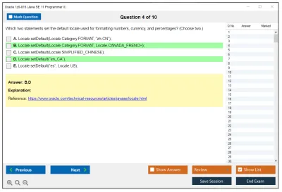 Oracle 1z0-816 Java SE 11 Programmer II Practice test exam simulator test engine exam Prep practice test questions answers Image 4