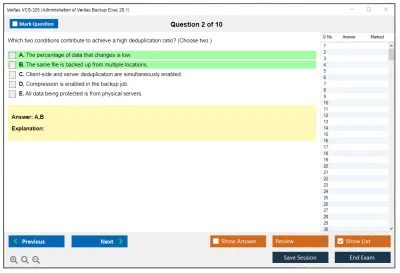 Veritas VCS-325 Administration of Veritas Backup Exec 20.1 Practice test exam simulator test engine exam Prep practice test questions answers Image 2