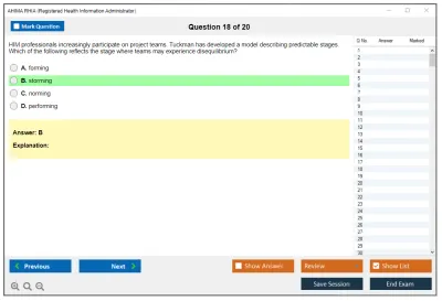 AHIMA RHIA Registered Health Information Administrator Practice test exam simulator test engine exam Prep practice test questions answers Image 18