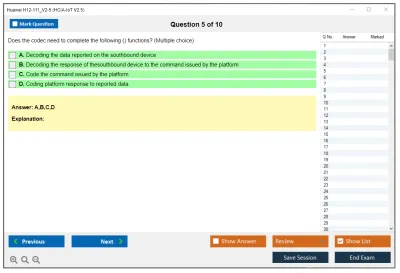 Huawei H12-111_V2-5 HCIA-IoT V2.5 Exam Practice test exam simulator test engine exam Prep practice test questions answers Image 5