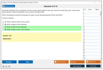 Salesforce CRT-450 Salesforce Certified Platform Developer I Practice test exam simulator test engine exam Prep practice test questions answers Image 6