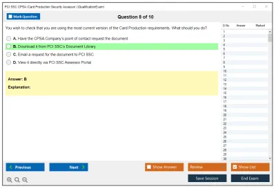 PCI SSC CPSA Card Production Security Assessor (CPSA)QualificationExam Practice test exam simulator test engine exam Prep practice test questions answers Image 8