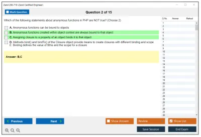 Zend 200-710 Zend Certified Engineer Practice test exam simulator test engine exam Prep practice test questions answers Image 2