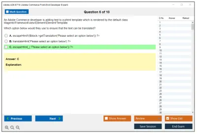 Adobe AD0-E710 Adobe Commerce Front-End Developer Expert Practice test exam simulator test engine exam Prep practice test questions answers Image 6