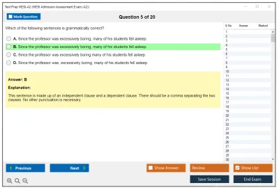 Test Prep HESI-A2 HESI Admission Assessment Exam (A2) Practice test exam simulator test engine exam Prep practice test questions answers Image 5