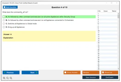 Checkpoint 156-835 Check Point Certified Maestro Expert Practice test exam simulator test engine exam Prep practice test questions answers Image 4