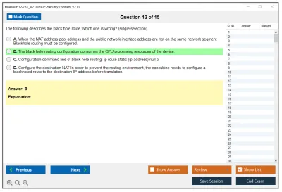 Huawei H12-731_V2.0 HCIE-Security (Written) V2.0 Practice test exam simulator test engine exam Prep practice test questions answers Image 12