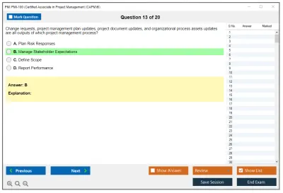 PMI PMI-100 Certified Associate in Project Management (CAPM)® Practice test exam simulator test engine exam Prep practice test questions answers Image 13