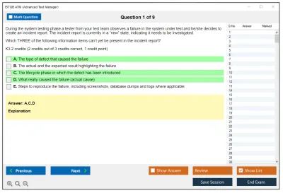 ISTQB ATM ISTQB Certified Tester Advanced Level - Test Manager [Syllabus 2012] Practice test exam simulator test engine exam Prep practice test questions answers Image 1