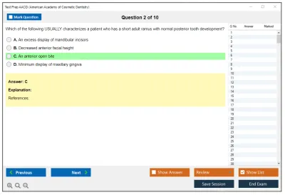 Test Prep AACD American Academy of Cosmetic Dentistry Practice test exam simulator test engine exam Prep practice test questions answers Image 2
