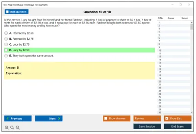 Test Prep WorkKeys WorkKeys Assessment Practice test exam simulator test engine exam Prep practice test questions answers Image 10