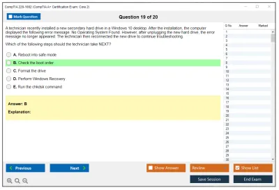 CompTIA 220-1002 CompTIA A+ Certification Exam: Core 2 Practice test exam simulator test engine exam Prep practice test questions answers Image 19