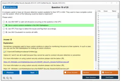 Amazon AWS AWS-Certified-Security-Specialty-SCS-C01 AWS Certified Security - Specialty (SCS-C01) Practice test exam simulator test engine exam Prep practice test questions answers Image 19