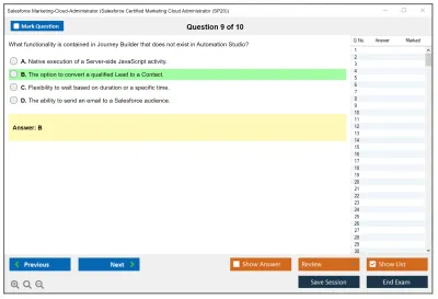 Salesforce Marketing-Cloud-Administrator Salesforce Certified Marketing Cloud Administrator Practice test exam simulator test engine exam Prep practice test questions answers Image 9