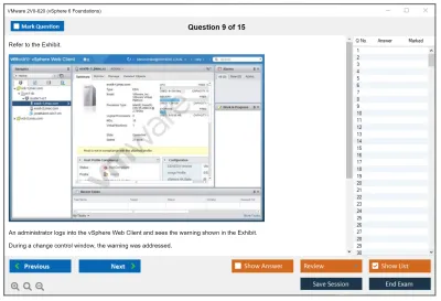 VMware 2V0-620 vSphere 6 Foundations Practice test exam simulator test engine exam Prep practice test questions answers Image 9