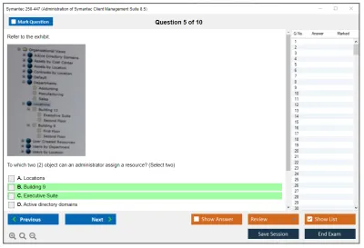 Symantec 250-447 Administration of Symantec Client Management Suite 8.5 Practice test exam simulator test engine exam Prep practice test questions answers Image 5