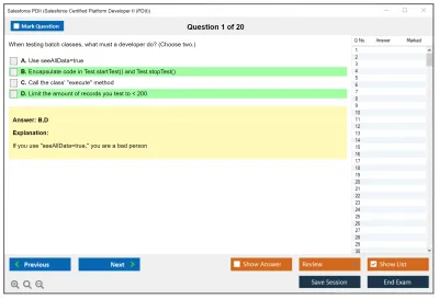 Salesforce PDII Salesforce Certified Platform Developer II Practice test exam simulator test engine exam Prep practice test questions answers Image 1