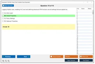 Checkpoint 156-560 Check Point Certified Cloud Specialist (CCCS) Practice test exam simulator test engine exam Prep practice test questions answers Image 10