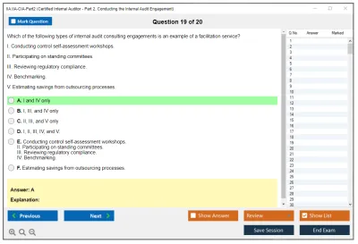 IIA IIA-CIA-Part2 Practice of Internal Auditing Practice test exam simulator test engine exam Prep practice test questions answers Image 19