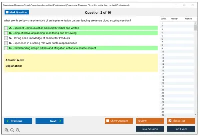 Salesforce Revenue-Cloud-Consultant-Accredited-Professional Salesforce Revenue Cloud Consultant Accredited Professional Practice test exam simulator test engine exam Prep practice test questions answers Image 2