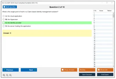 Exin CLOUDF EXIN Cloud Computing Foundation Practice test exam simulator test engine exam Prep practice test questions answers Image 2