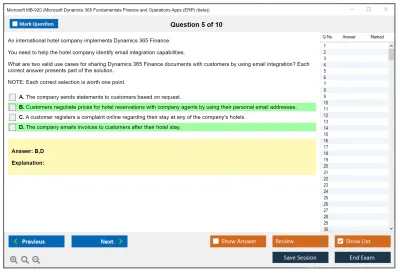 Microsoft MB-920 Microsoft Dynamics 365 Fundamentals Finance and Operations Apps (ERP) Practice test exam simulator test engine exam Prep practice test questions answers Image 5