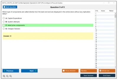 SAP E_C4HCPQ_92 SAP Certified Application Specialist for SAP CPQ (Configure &amp; Price and Quote) Practice test exam simulator test engine exam Prep practice test questions answers Image 5