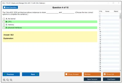 Citrix 1Y0-231 Deploy and Manage Citrix ADC 13 with Citrix Gateway Practice test exam simulator test engine exam Prep practice test questions answers Image 4