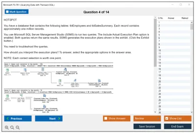 Microsoft 70-761 Querying Data with Transact-SQL Practice test exam simulator test engine exam Prep practice test questions answers Image 4