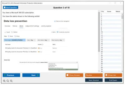 Microsoft SC-400 Microsoft Information Protection Administrator Practice test exam simulator test engine exam Prep practice test questions answers Image 3