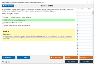 Nutanix NCM-MCI-5.20 Nutanix Certified Master - Multicloud Infrastructure (NCM-MCI) 5.20 Practice test exam simulator test engine exam Prep practice test questions answers Image 8