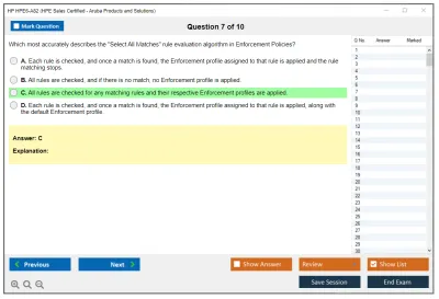 HP HPE6-A82 Aruba Certified ClearPass Associate Exam Practice test exam simulator test engine exam Prep practice test questions answers Image 7
