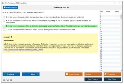 Exin ITIL-Foundation ITIL Foundation Certification - IT Service Management Practice test exam simulator test engine exam Prep practice test questions answers Image 5