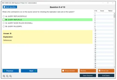 IBM C9060-528 IBM Spectrum Protect V8.1 Administration Practice test exam simulator test engine exam Prep practice test questions answers Image 8