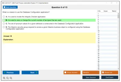 IBM C2010-571 IBM Tivoli Process Automation Engine V7.5 Implementation Practice test exam simulator test engine exam Prep practice test questions answers Image 9