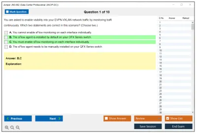 Juniper JN0-682 Data Center Professional (JNCIP-DC) Practice test exam simulator test engine exam Prep practice test questions answers Image 1