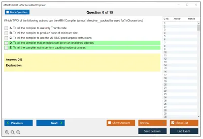 ARM EN0-001 ARM Accredited Engineer Practice test exam simulator test engine exam Prep practice test questions answers Image 6
