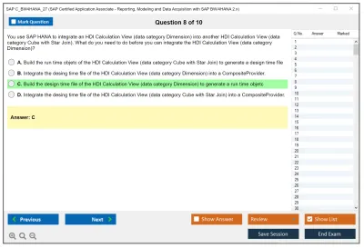 SAP C_BW4HANA_27 SAP Certified Associate - Reporting, Modeling and Data Acquisition with SAP BW/4HANA 2.x Practice test exam simulator test engine exam Prep practice test questions answers Image 8