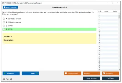 IBM P4070-005 IBM System z and z/OS Fundamentals Mastery Practice test exam simulator test engine exam Prep practice test questions answers Image 4