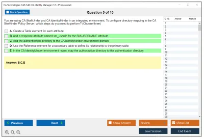 CA Technologies CAT-340 CA Identity Manager r12.x Professional Practice test exam simulator test engine exam Prep practice test questions answers Image 5
